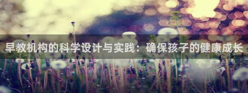 天狮娱乐股东Q 882092：早教机构的科学设计与实践：确保孩子的健康成长