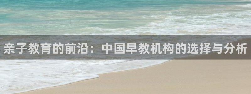 天狮娱乐购彩：亲子教育的前沿：中国早教机构的选择与分析