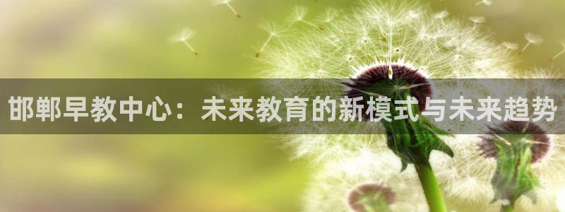 娱乐狮天：邯郸早教中心：未来教育的新模式与未来趋势