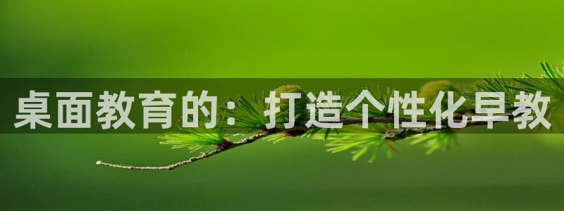 天狮娱乐总部在哪里：桌面教育的：打造个性化早教