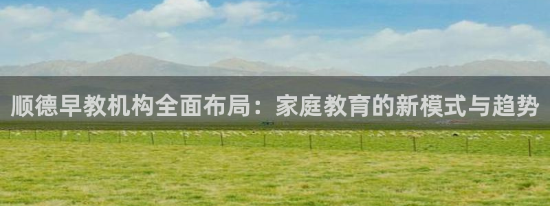 天狮娱乐怎么样：顺德早教机构全面布局：家庭教育的新模式与趋势
