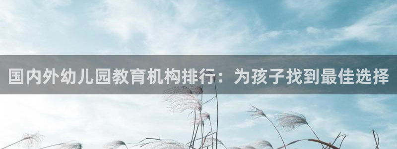 天狮娱乐怎么做代理:国内外幼儿园教育机构排行:为孩子找到最佳选择