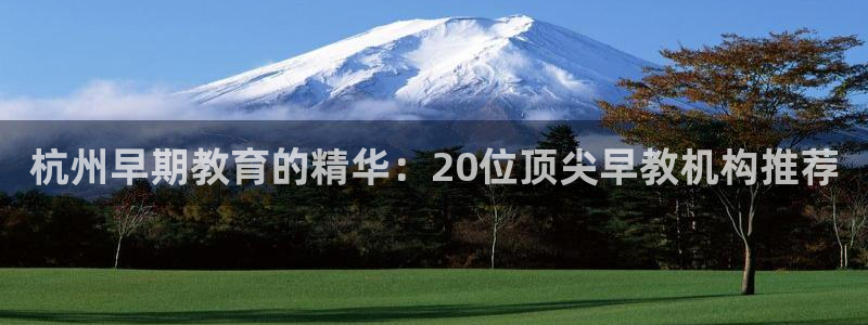 天狮娱乐指尖下载安装:杭州早期教育的精华:20位顶尖早教机构推荐