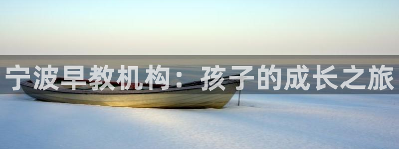 天狮娱乐招:宁波早教机构:孩子的成长之旅