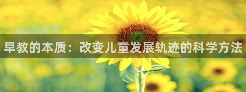 天狮娱乐彩票平台：早教的本质：改变儿童发展轨迹的科学方法