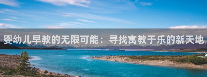 天狮娱乐下载app：婴幼儿早教的无限可能：寻找寓教于乐的新天地