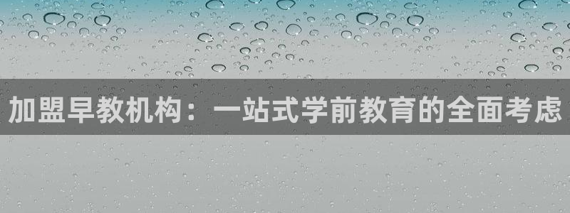 天狮娱乐：加盟早教机构：一站式学前教育的全面考虑