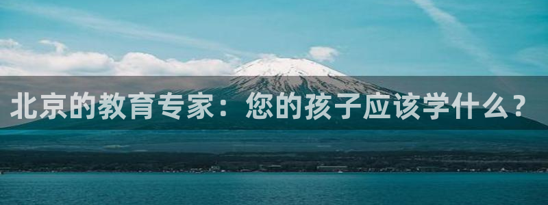 天狮娱乐- 0 招a商：北京的教育专家：您的孩子应该学什么？