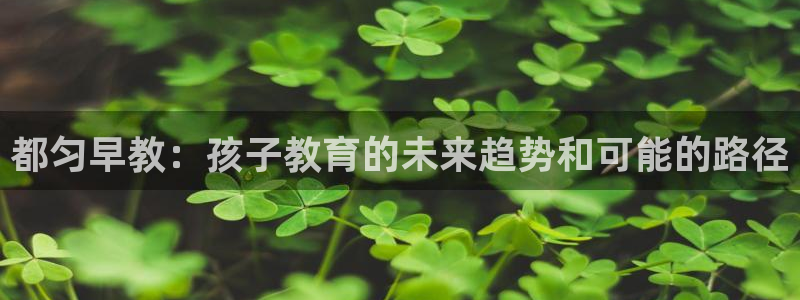 天狮娱乐 a主管67646：都匀早教：孩子教育的未来趋势和可能的路径